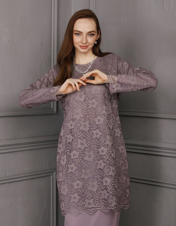 BAJU KURUNG PAHANG MODEN ELINA (VINTAGE VIOLET)